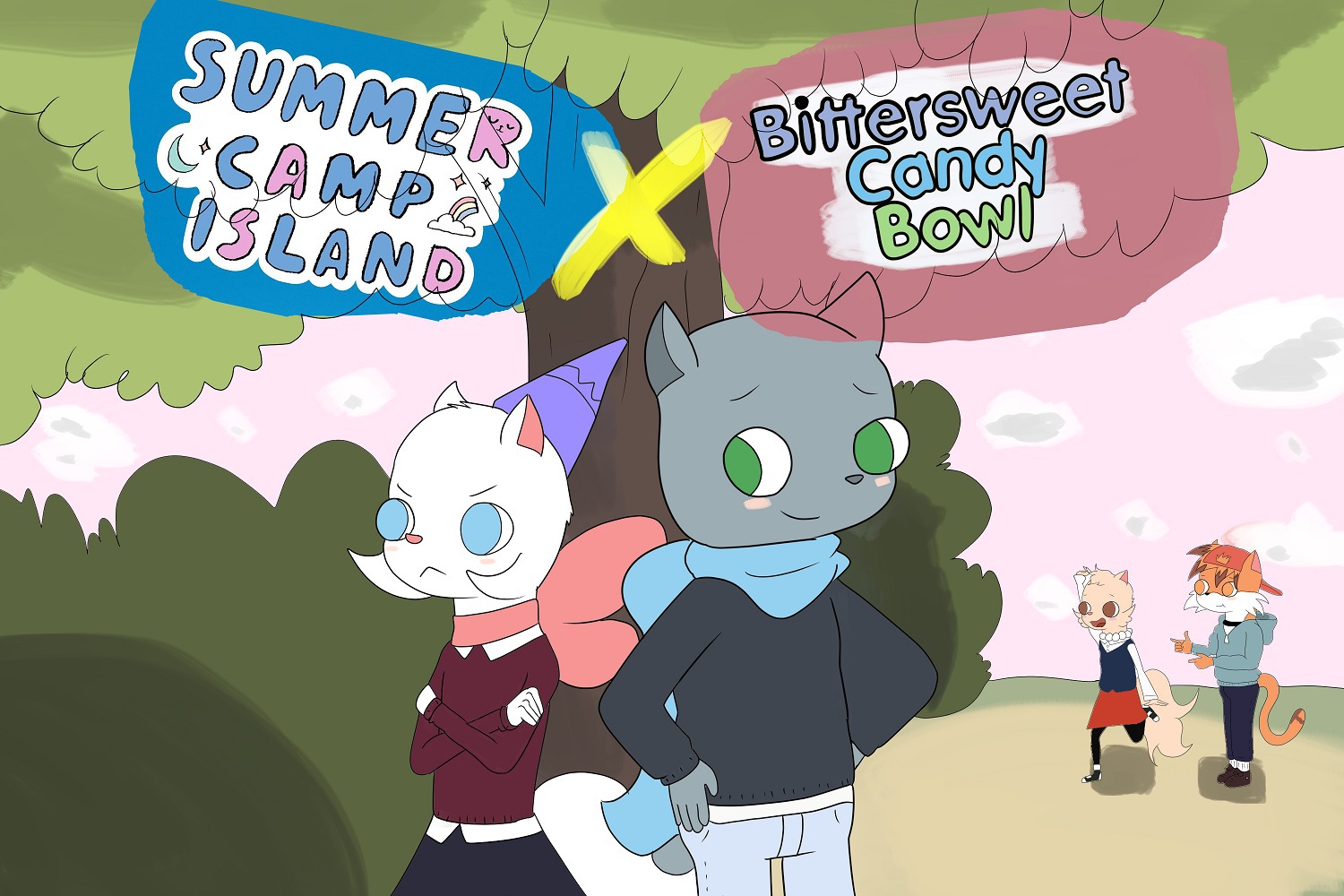 Candybooru image #15287, tagged with Daisy Lucy Mike Paulo Peshy_(Artist) parody summer_camp_island